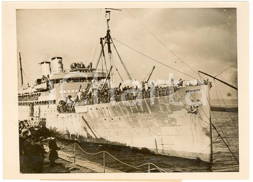 Fotografia d'epoca originale 1940 FRANCIA WW2 Corpi di spedizione francesi salpano per la NORVEGIA Fotografia 1