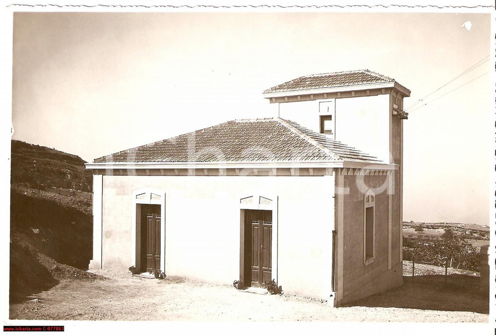 Fotografia d epoca originale 1934 ERICE, acquedotto Chiaramosta  Monte S. Giuliano 1