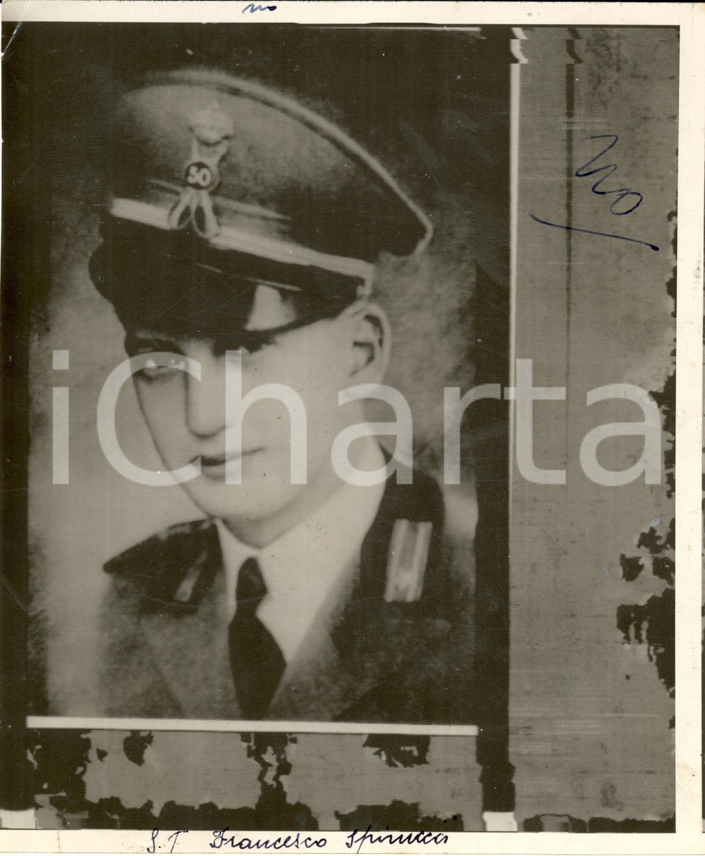 Fotografia d epoca originale 1940 Ritratto Francesco SPINUCCI sottotenente Fotografia 1