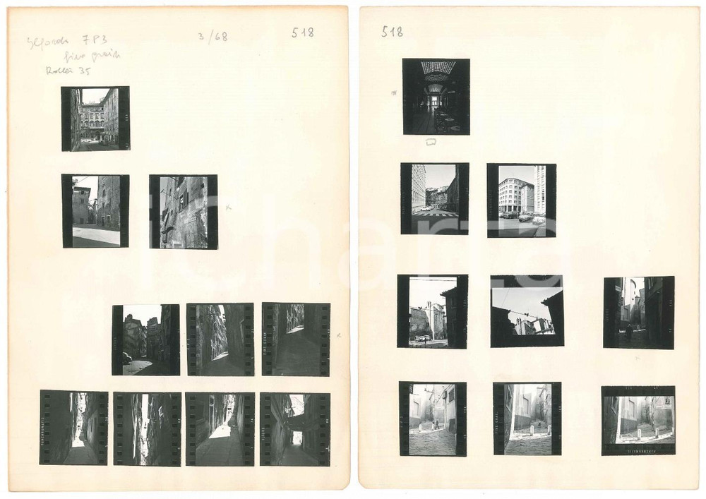 Fotografia d epoca originale 1950 TRIESTE Via Pozzo di Crosada e scorci della cittÃ   19 provini 3x4 cm 1