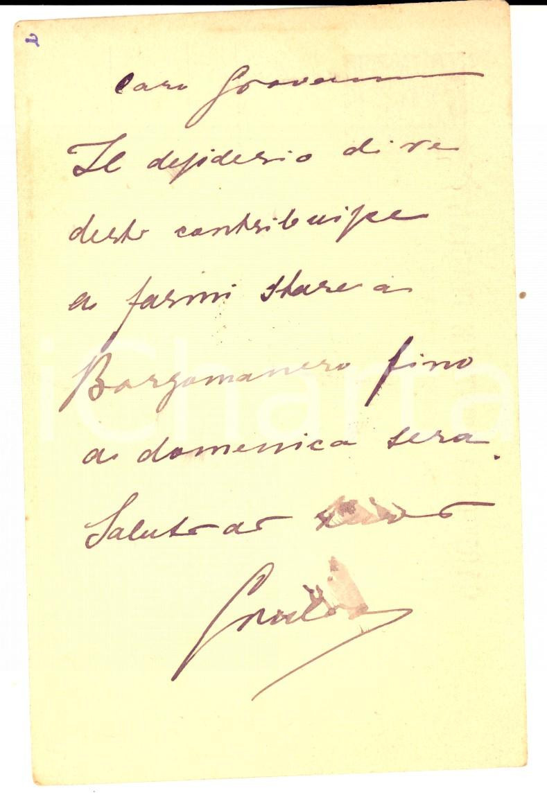 Cartolina originale da collezione 1907 BORGOMANERO Cartolina all'architetto Giovanni MOLLI da un parente 1