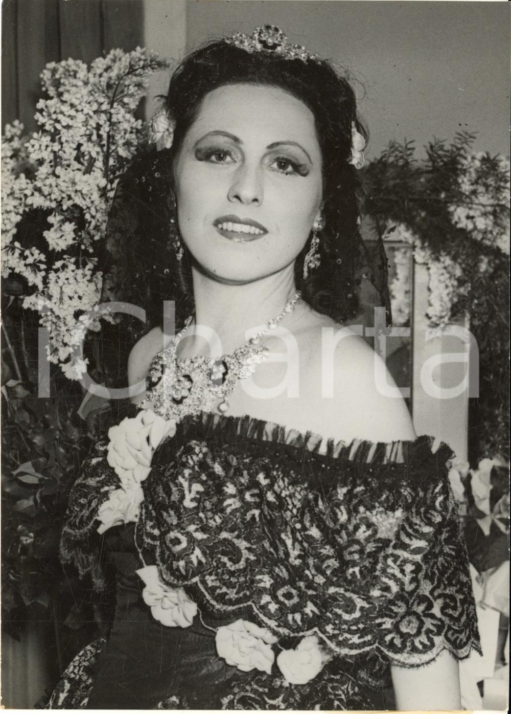 1954 LIRICA Ritratto del soprano Margherita CAROSIO in abito di scena - Foto