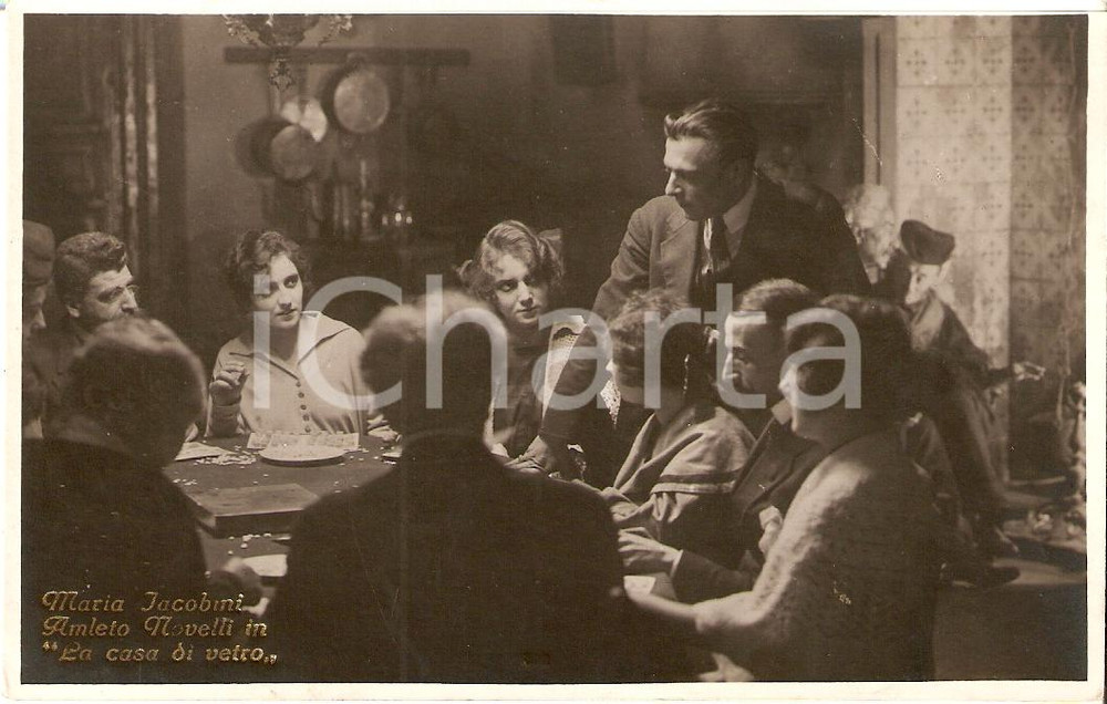 Cartolina originale da collezione 1920 Maria JACOBINI Amleto NOVELLI La casa di vetro Cartolina cinema 2 1