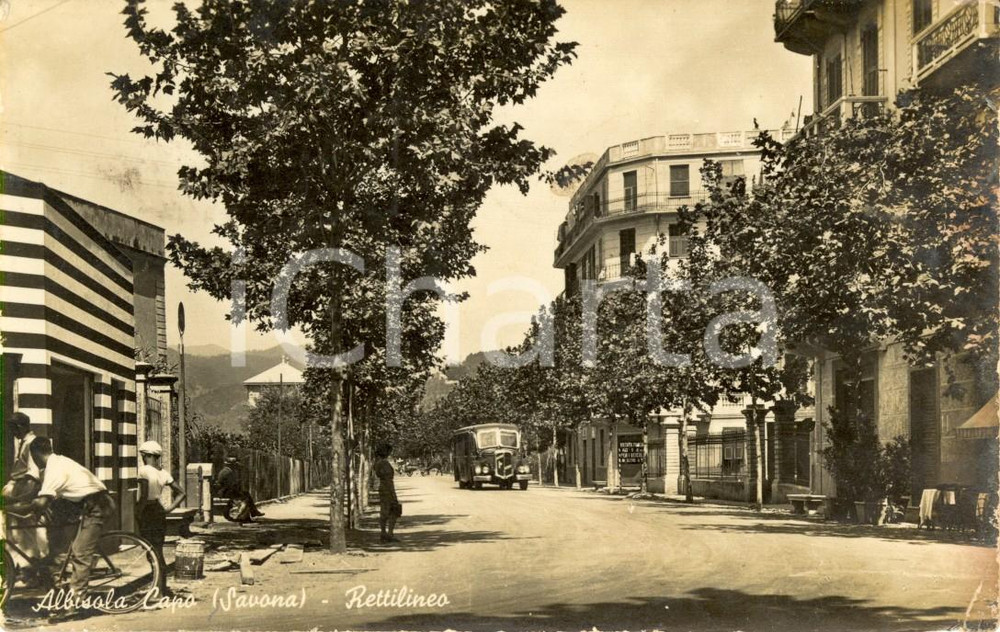 Cartolina originale da collezione 1934 ALBISOLA SUPERIORE SV Viale alberato ad ALBISOLA CAPO Cartolina FP NV 1