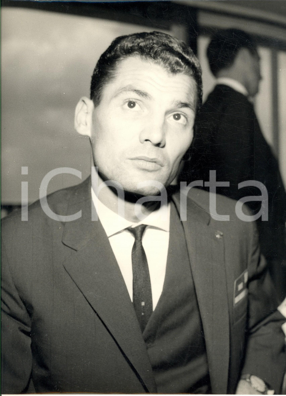 Fotografia d epoca originale 1970 ca CALCIO Ritratto giocatore Sandor BAKOS  VASAS BUDAPEST Foto 24x30 1