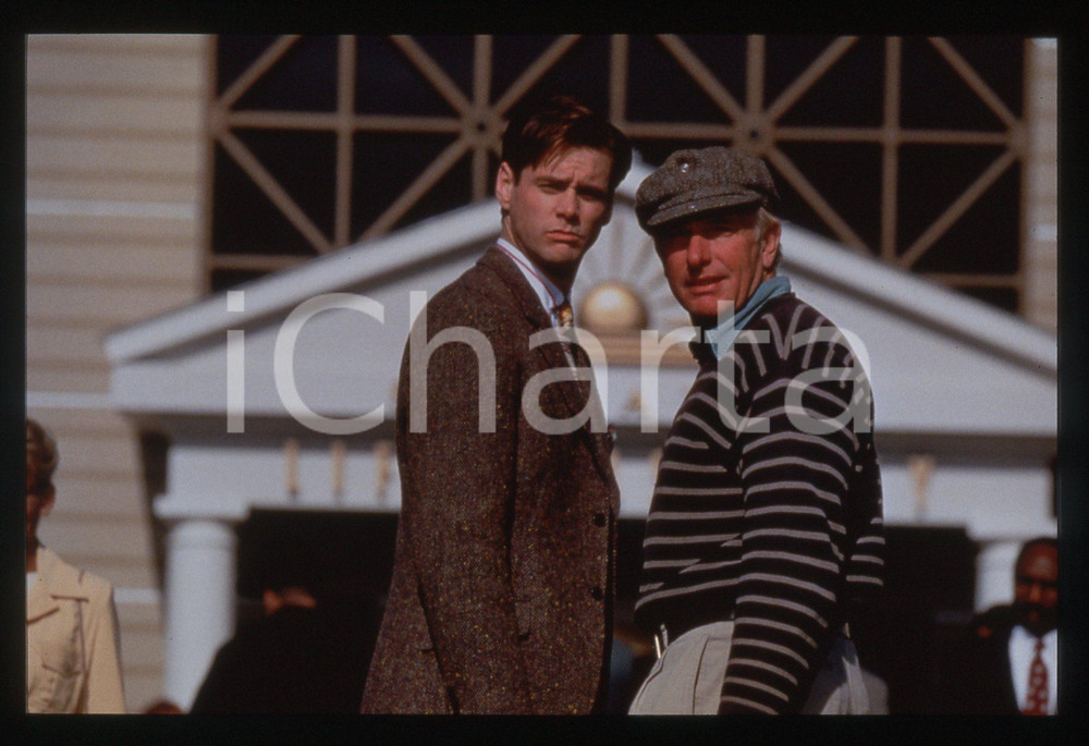 35mm vintage slide* 1998 THE TRUMAN SHOW Jim CARREY Peter WEIR sul set del film