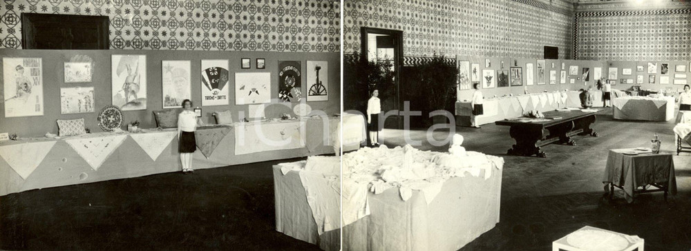 Fotografia d epoca originale 1936 MILANO Castello Sforzesco  Mostra Agonali Arte ONB BALILLA FOTO DOPPIA 1