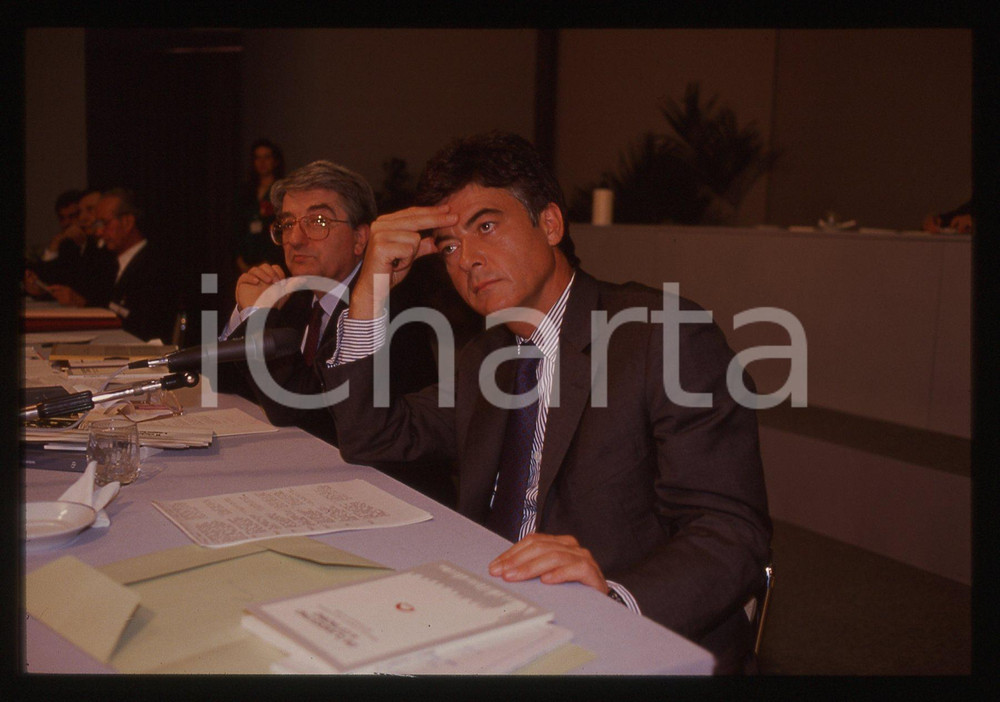 35mm vintage slide* 1990 ROMA Claudio MARTELLI Conferenza Immigrazione (2)