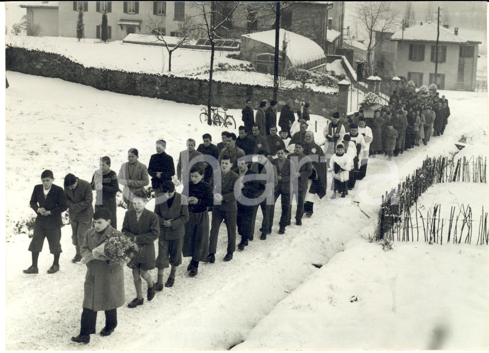 1954 OGGIONO Funerali dei ragazzi annegati - I compagni superstiti *Foto 18x13