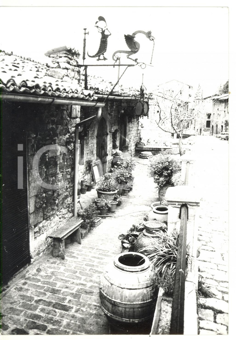 Fotografia d epoca originale 1979 ASSISI Via Fontebella  Abitazioni caratteristiche in pietra Foto 13x18 cm 1