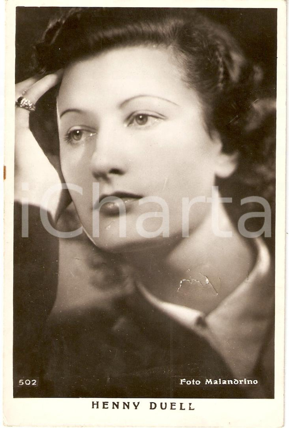 Cartolina originale da collezione 1940 VINTAGE Actress HENNY DUELL *Postcard FP NV 1