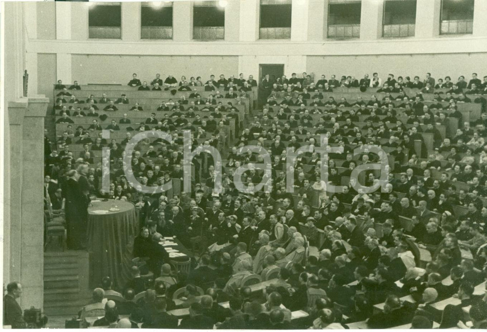 Fotografia d epoca originale 1936 ROMA Card. Eugenio PACELLI inaugura Congresso Stampa Cattolica FOTOGRAFIA 1