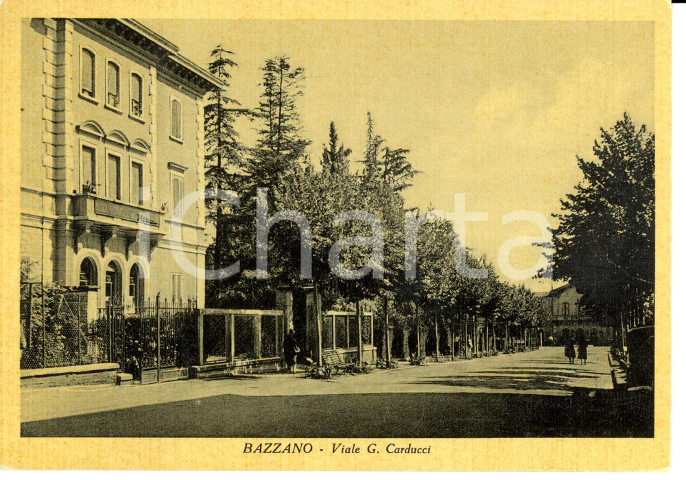 Cartolina originale da collezione 1940 ca BAZZANO BO Viale G. CARDUCCI Cartolina postale FG NV 1