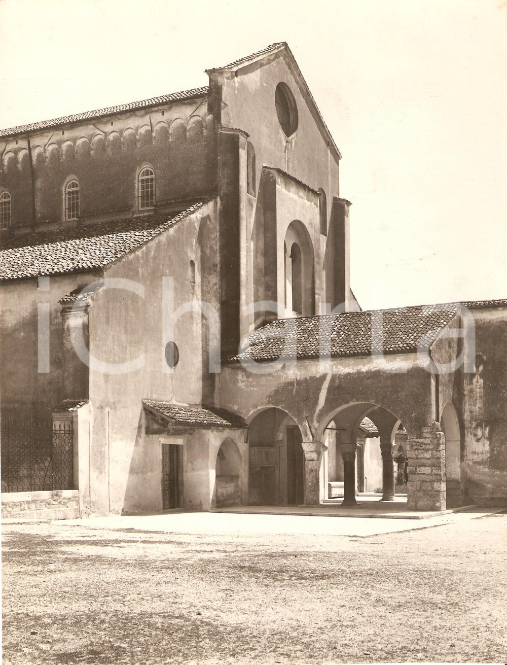 Fotografia d'epoca originale 1929 AQUILEIA (UD) Veduta laterale della Basilica 1
