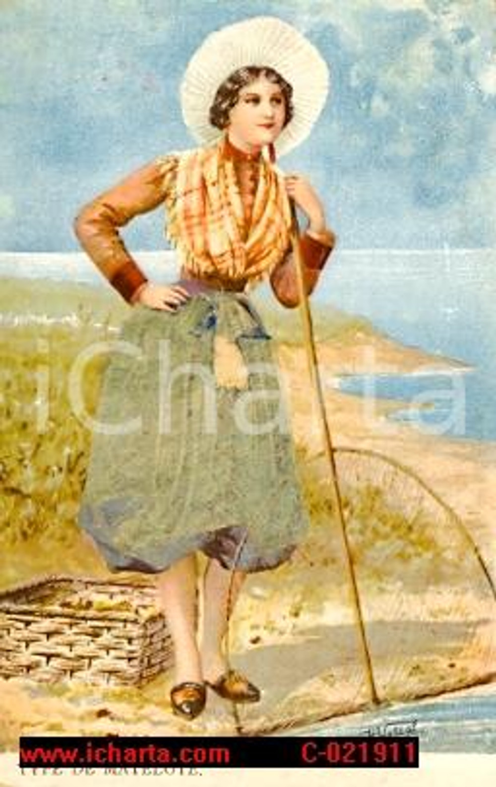 Cartolina originale da collezione 1905 FRANCE Type de Matelote Ill. H. WATZAL FP VG 1