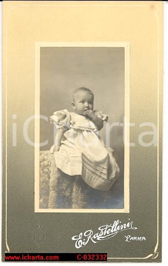 Fotografia d'epoca originale 1904 ENRICO RASTELLINI PARMA fotoritratto bambino 1