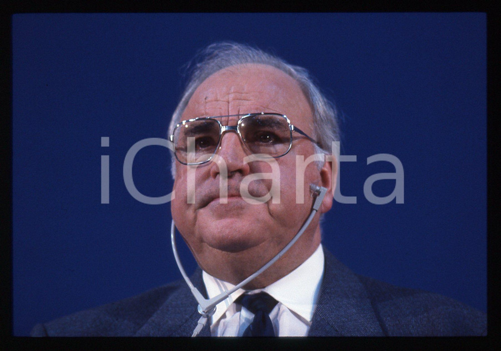35mm vintage slide* 1993 MILANO Helmut KOHL durante un evento DC POLITICA (6)