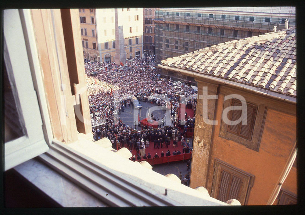 35mm vintage slide* 1990 ROMA Gian Carlo PAJETTA - Funerale del politico PCI (8)
