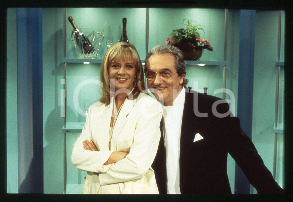 35mm vintage slide* 1993 RAI 2 - Gualtiero MARCHESI e Marina PERZY Ritratto (4)