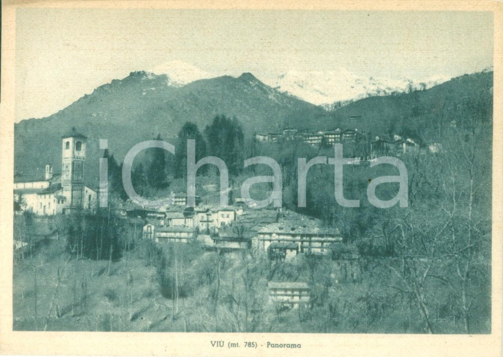 Cartolina originale da collezione 1938 VIÃ™ TO Panorama generale del paese Cartolina postale FG VG 1