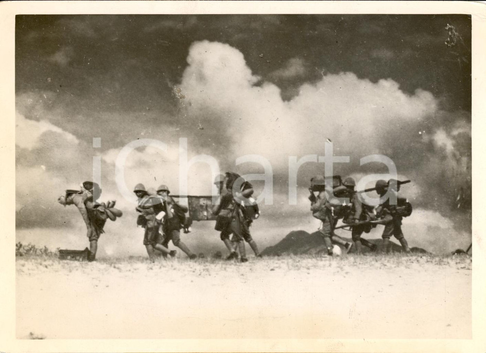 Fotografia d'epoca originale 1939 CINA Sino-Japanese War Avanzata truppe giapponesi 1