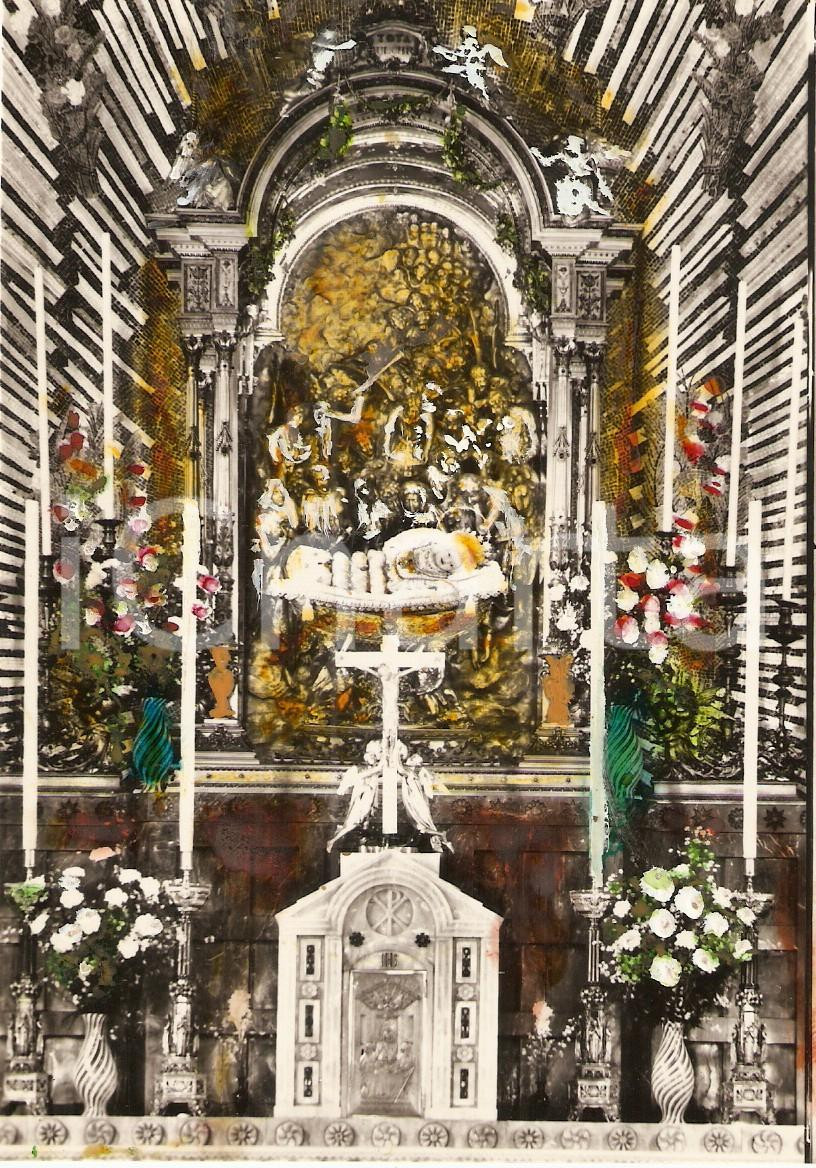 Cartolina originale da collezione 1950 ca MILANO Santuario MARIA SANTISSIMA BAMBINA Altare Maggiore Cartolina FG 1