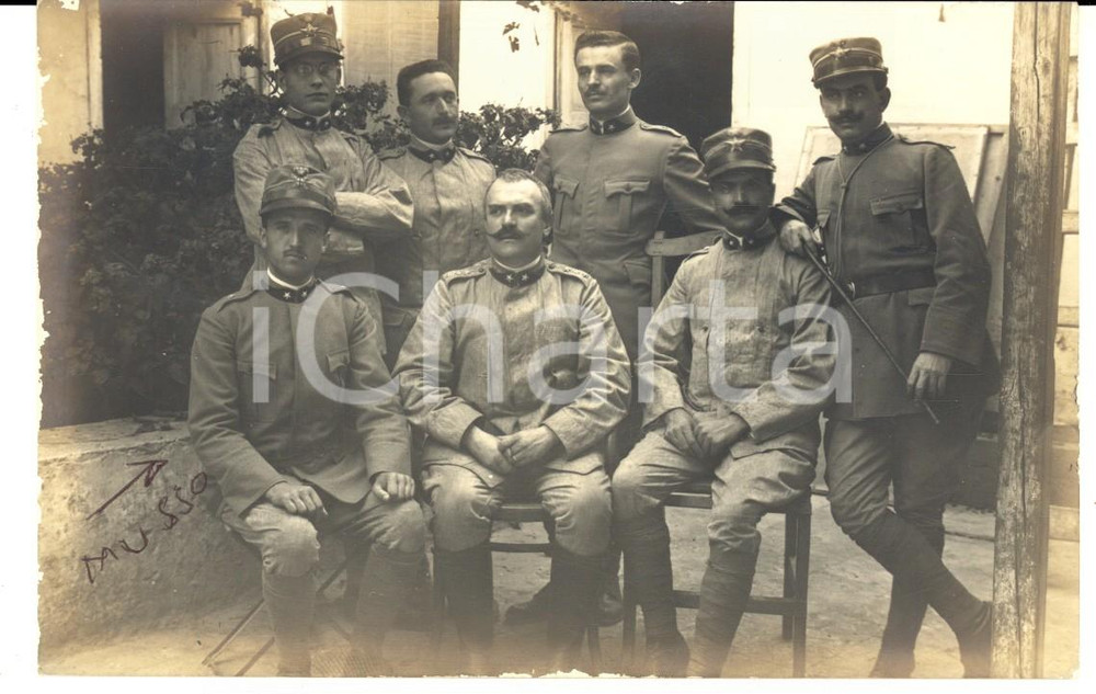 Fotografia d'epoca originale 1912 BENGASI (LIBIA) Ufficiale medico MUSSO in attesa dei turchi *Foto FP 1