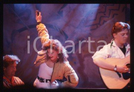 ONE 2 MANY - MILAN Norwegian-Swedish band on a stage 1989 * 35mm vintage slide 7