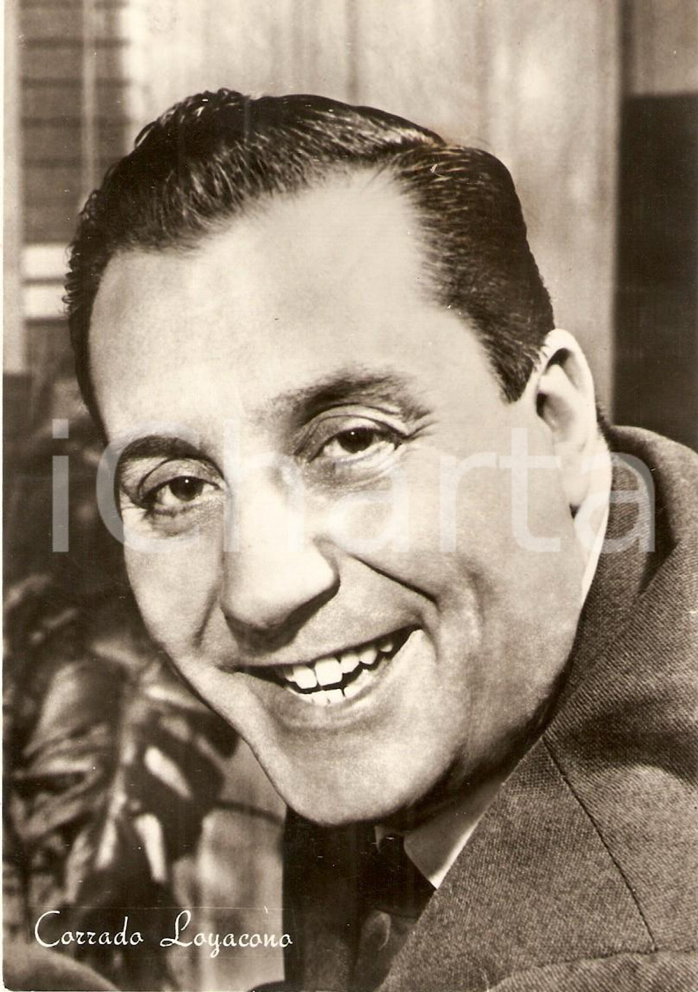 Cartolina originale da collezione 1960 ca MUSICA Cantante Corrado LOJACONO Ritratto *Cartolina FG NV 1