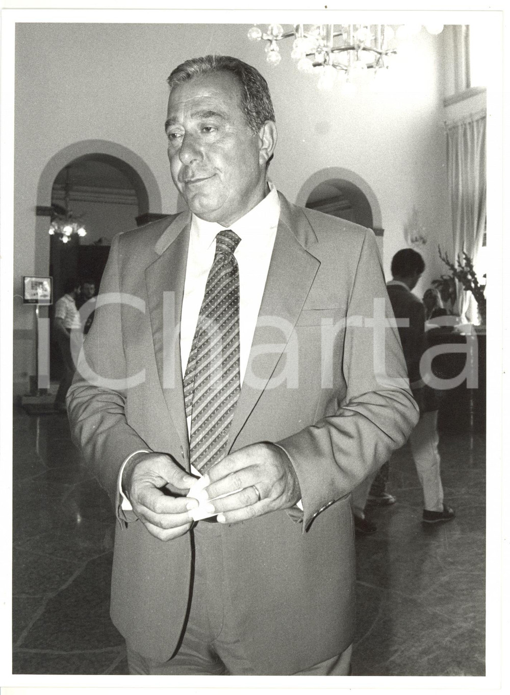 1990 ca ROMA Ritratto di Biagio AGNES direttore generale RAI (3) *Foto 18x24 cm