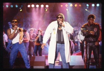 35mm vintage slide* 1989 ca ITALY American DJ and rapper Afrika BAMBAATAA (35)