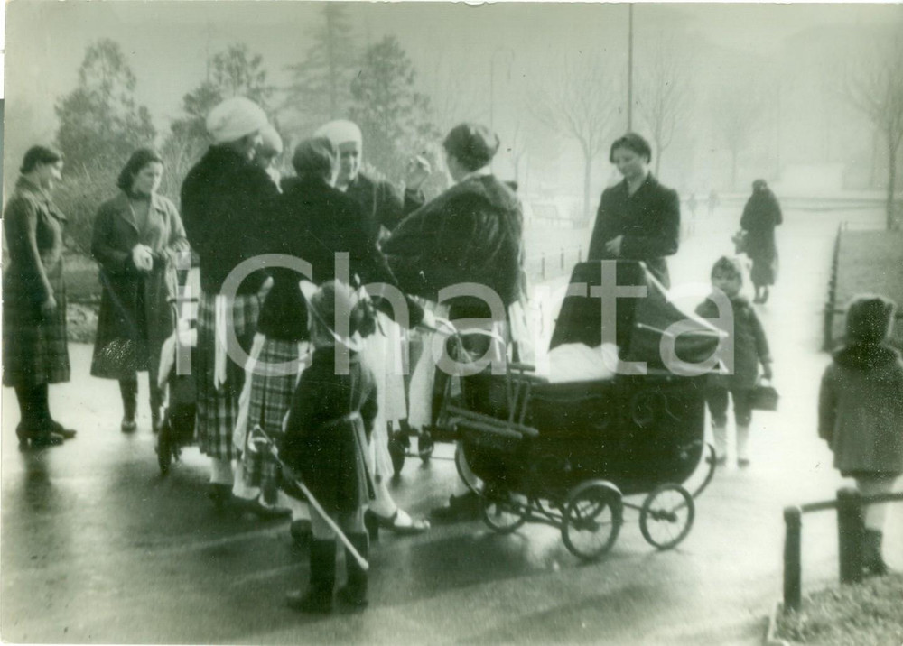 Fotografia d epoca originale 1939 MILANO Balie al Parco SEMPIONE in una giornata di sole Fotografia 1