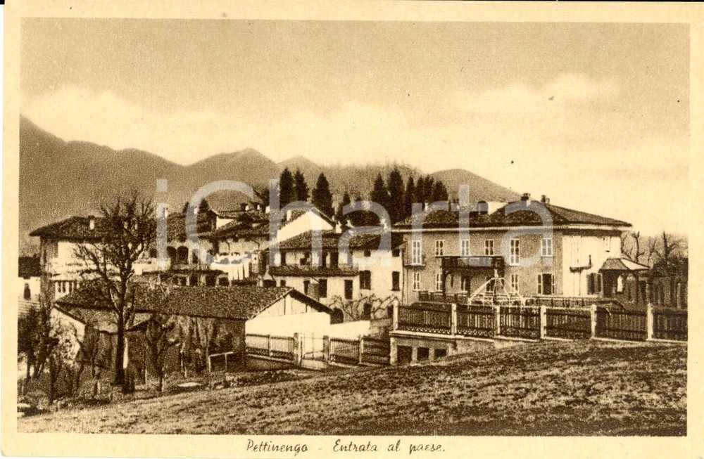 Cartolina originale da collezione 1940 ca PETTINENGO BI Entrata al paese Cartolina postale FP NV 1