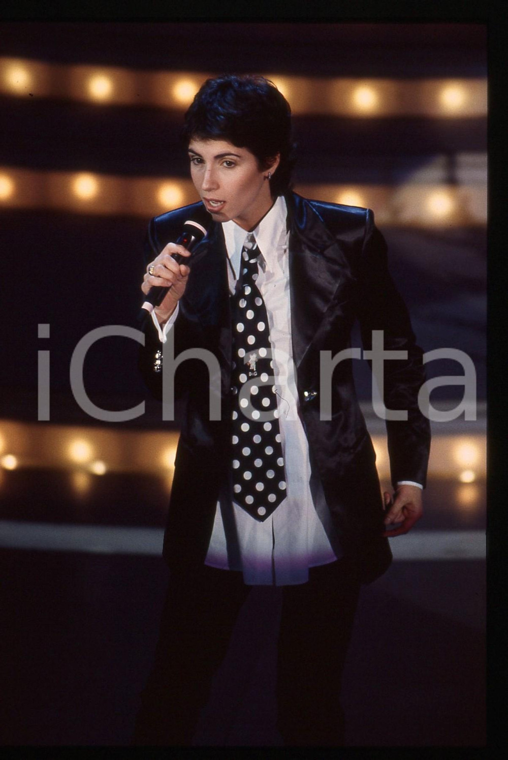 35mm vintage slide* 1995 FESTIVAL SANREMO - GIORGIA Todrani durante esibizione