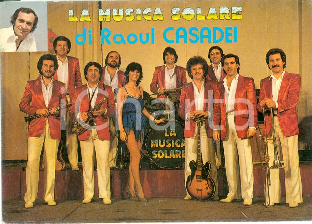 Cartolina originale da collezione 1982 RAOUL CASADEI Concerti della Musica Solare *Pubblicitaria FG 1