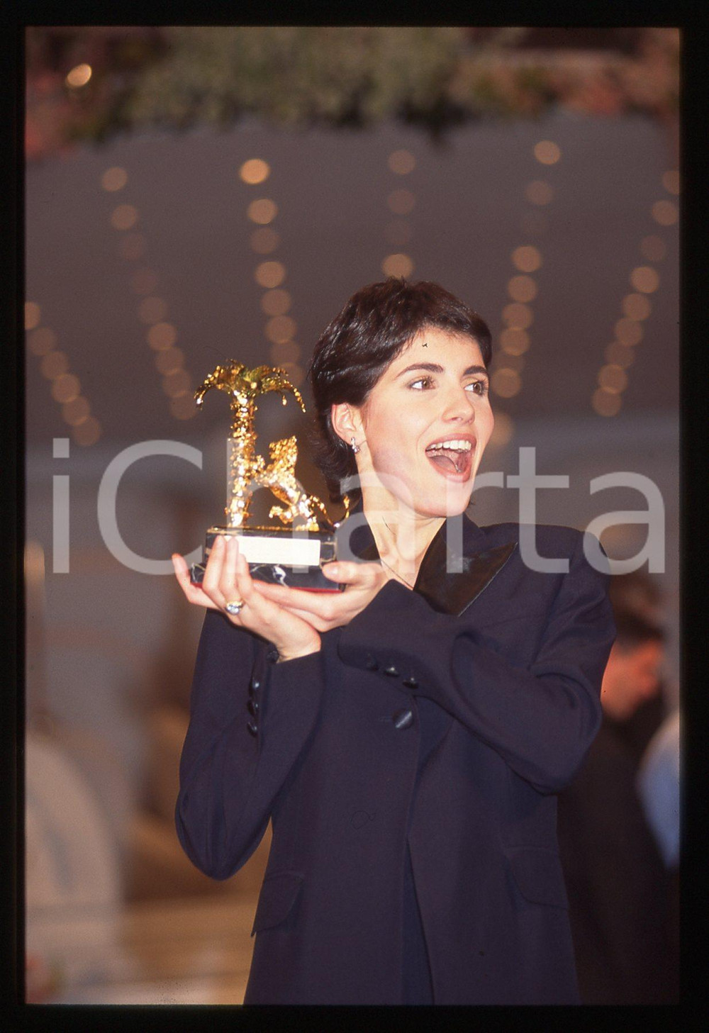 35mm vintage slide* 1995 FESTIVAL SANREMO - GIORGIA Todrani vincitrice