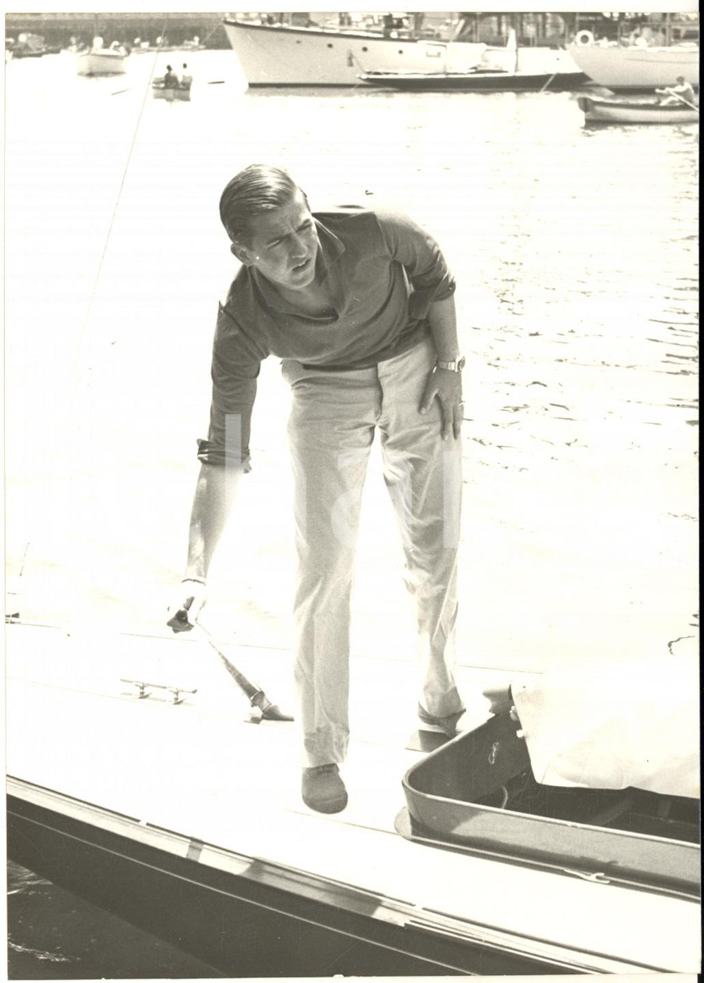 1960 NAPOLI VELA Principe Costantino di Grecia sulla sua barca - Foto 13x18