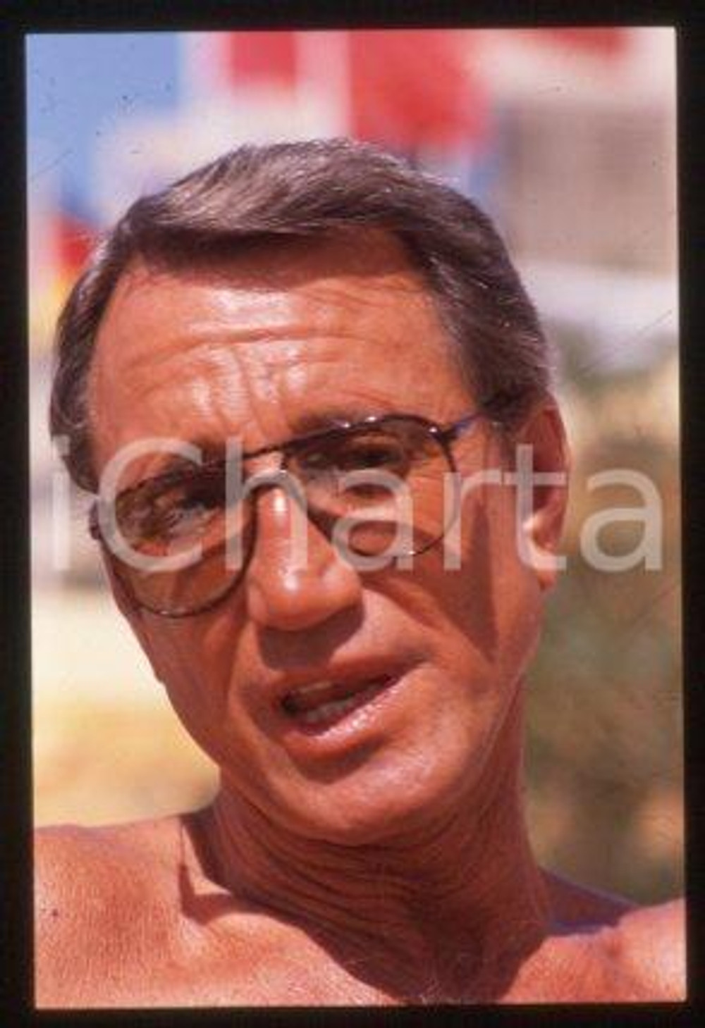 35mm vintage slide* 1989 ca CANNES an American actor Roy SCHEIDER (2)
