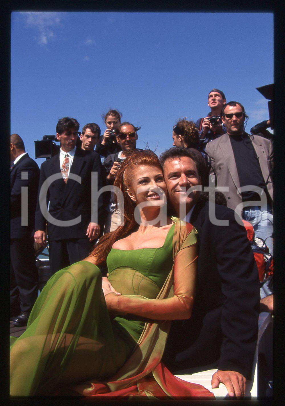 35mm vintage slide* 1997 CANNES Angie EVERHART Tony MARKES al Festival (2)