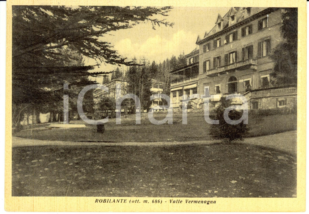 Cartolina originale da collezione 1953 ROBILANTE (CN) Valle Vermenagna *Cartolina postale FG VG 1