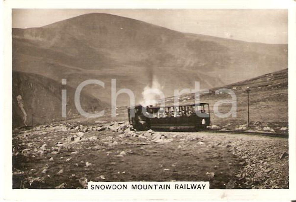 Oggetto da collezione cartaceo 1938 SENIOR SERVICE CIGARETTES British Railway SNOWDON Mountain Railway Card 14 1