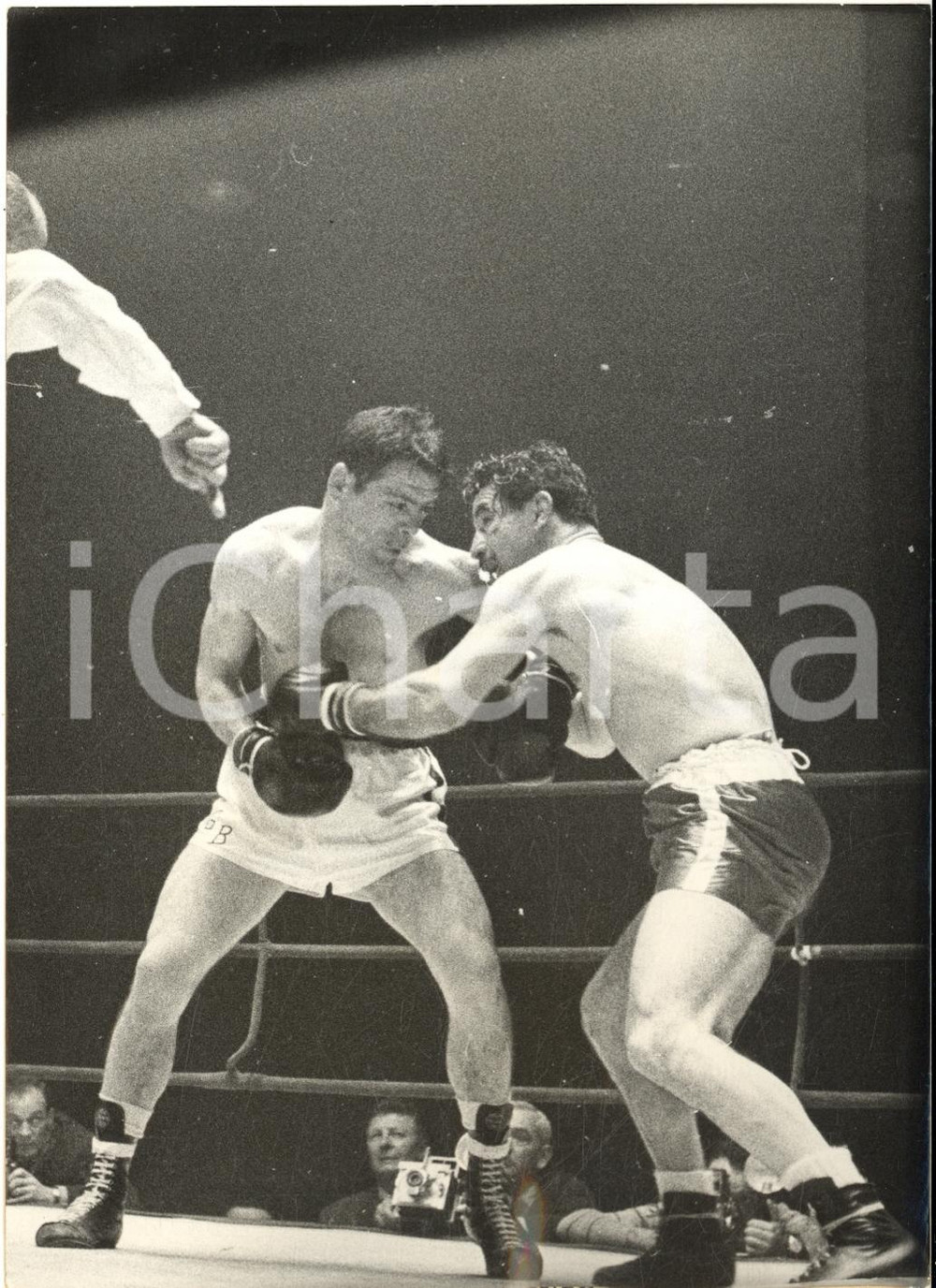 1959 BOXE PARIS Palais des Sports - Germinal BALLARIN vs Laszlo PAPP *Photo