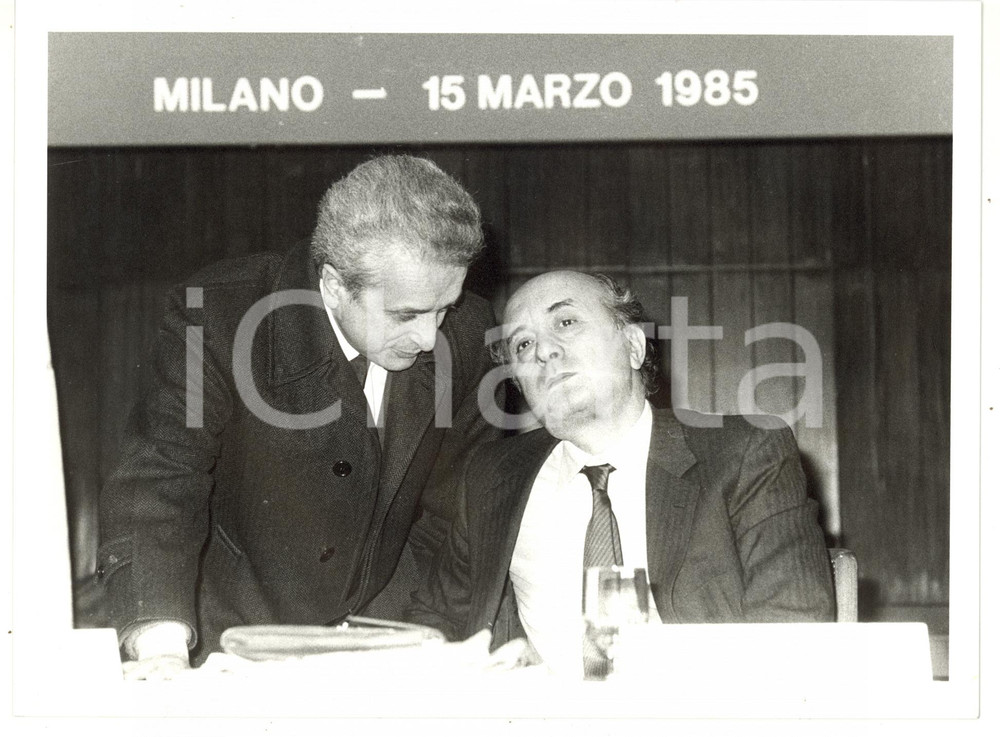1985 MILANO - DC Convegno con Ciriaco DE MITA e Vittorino COLOMBO *Foto 24x18