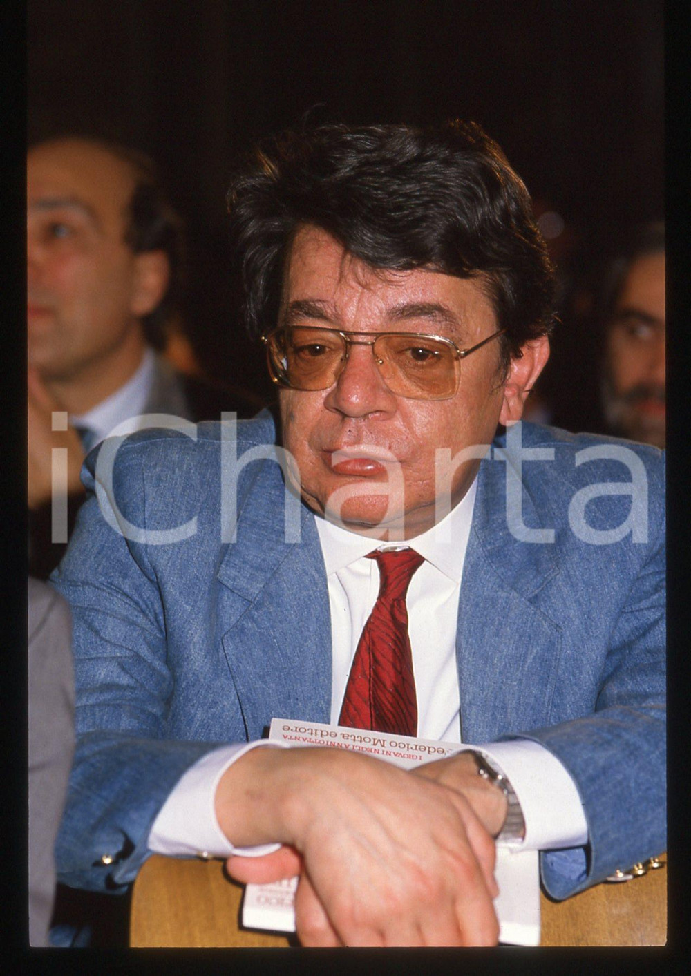 35mm vintage slide* 1990 ca ITALIA Daniele RAZZOLI Ritratto del giornalista (5)
