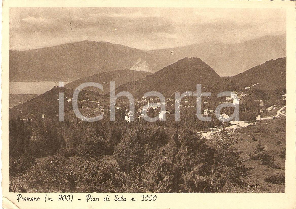 Cartolina originale da collezione 1957 PREMENO (VB) Panorama PIAN DI SOLE *Cartolina FG VG 1