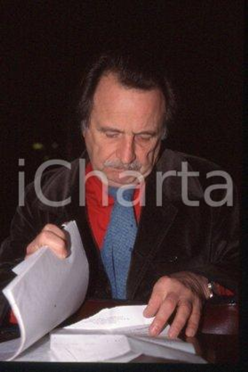 35mm vintage slide* 1999 ca FRANCE Portrait of writer journalist Régis DEBRAY 16