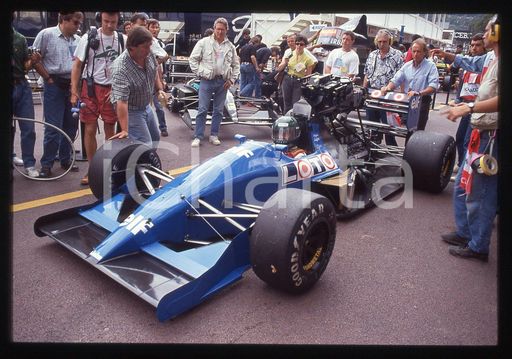 Fotografia d epoca originale 35mm vintage slide 1985 ca GP MONACO Jacques LAFFITE su LIGIER  Ripresa film 3 1