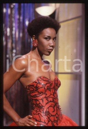 35mm vintage slide* 1985 ITALY singer Josette MARTIAL Portrait (24)