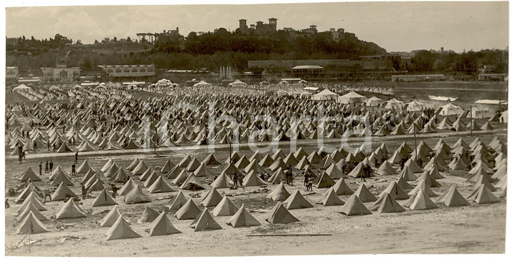 Fotografia d'epoca originale 1930 ROMA Piazza di Siena - Veduta del campo AVANGUARDISTI *Fotografia LUCE 1