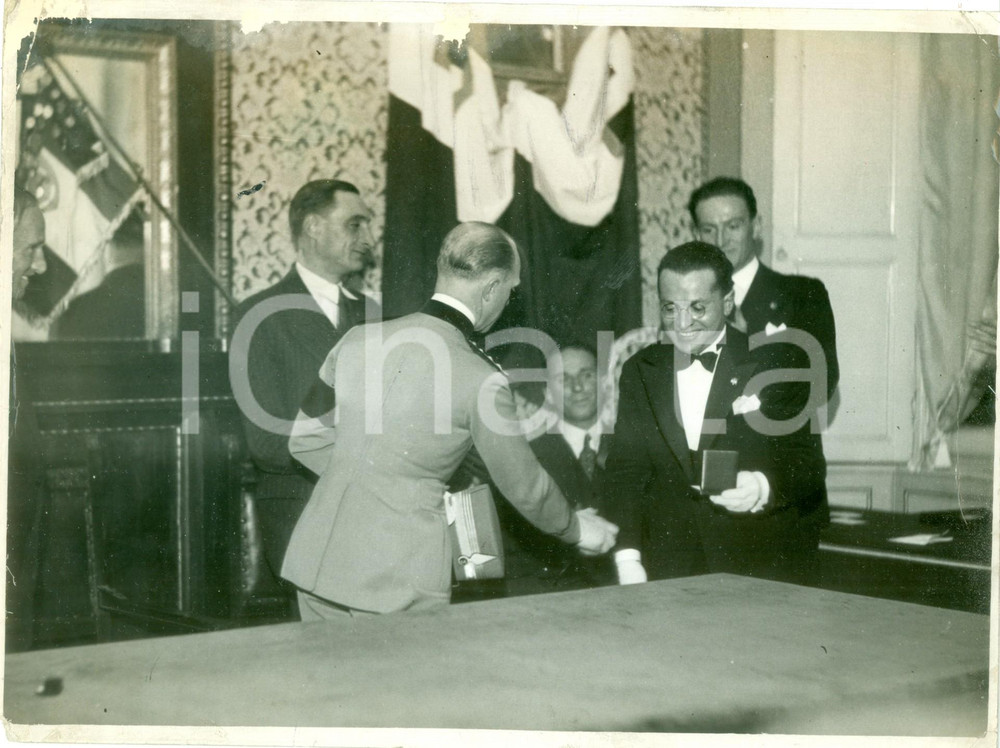 Fotografia d epoca originale 1933 MILANO Premiazione atleti ai Campionati Milanesi di Sci Sede Alpinisti 1